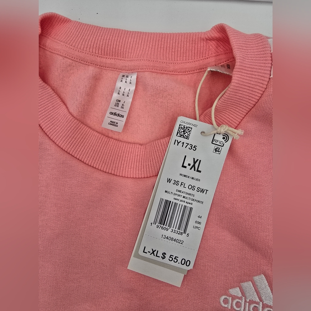 Adidas Pink Crewneck Sweatshirt